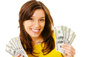 woman with money 2