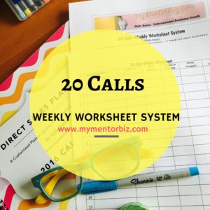 20 Calls weekly worksheet system 2
