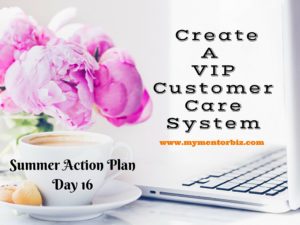 Day 16 Summer Action Plan – Creating VIP Customers