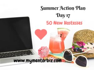 Day 17 Summer Action Plan – 50 New Hostesses