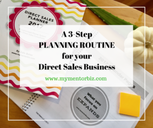A 3 Step Planning Routine for your Direct Sales Business