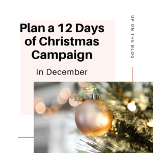 Plan a 12 Days of Christmas Campaign in December.