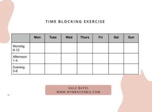 Exercise for time blocking