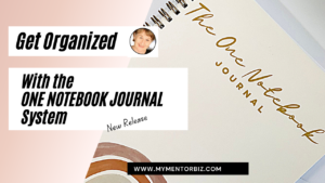 Lose the overwhelm getting organized with the ONE NOTEBOOK Journal system.